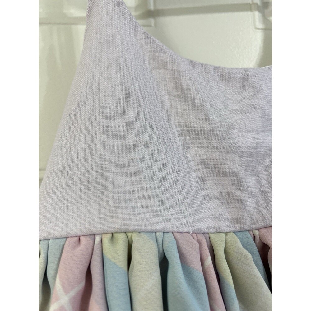 Pleiades Girls Size 8 Plaid Pastel High Low Chiffon Dress! - Picture 3 of 5